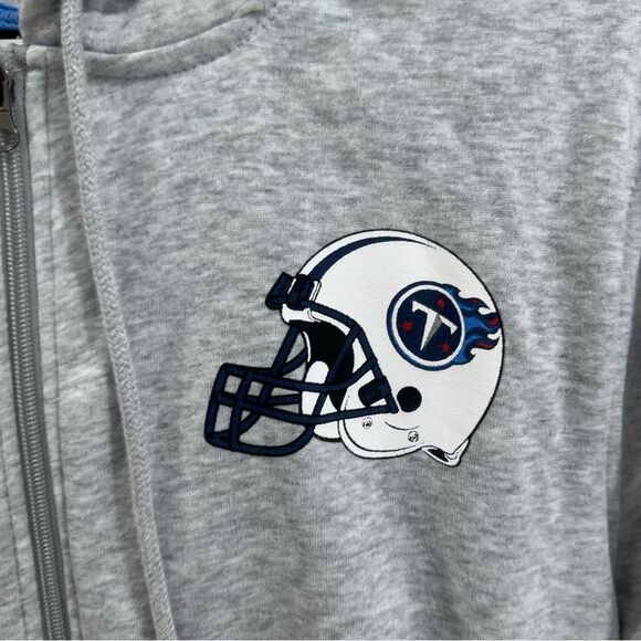 NFL Team Apparel Tennessee Titans gray logo full zip hoodie size medium NWT - Picture 3 of 9